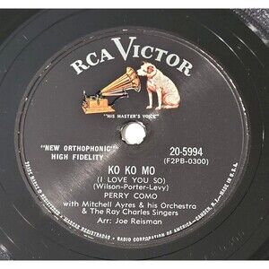 Perry Como ‎Ko Ko Mo / You'll Always Be My Lifetime Sweetheart 78 RPM E Pop '55